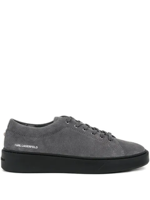 Karl Lagerfeld logo-print suede sneakers