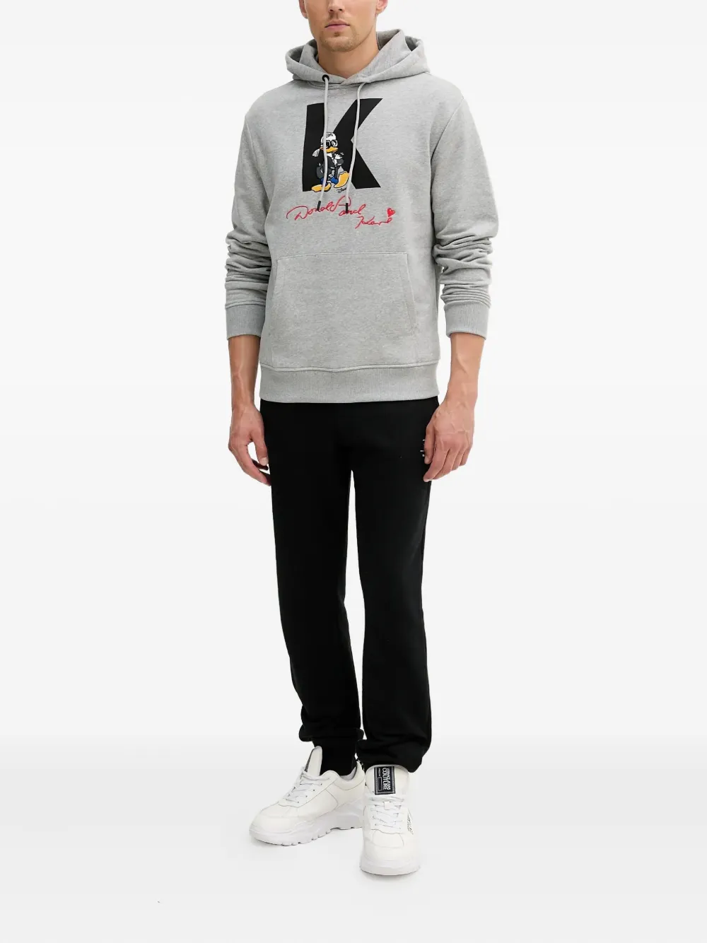 Karl Lagerfeld x Disney Donald Duck hoodie met K-logo Grijs