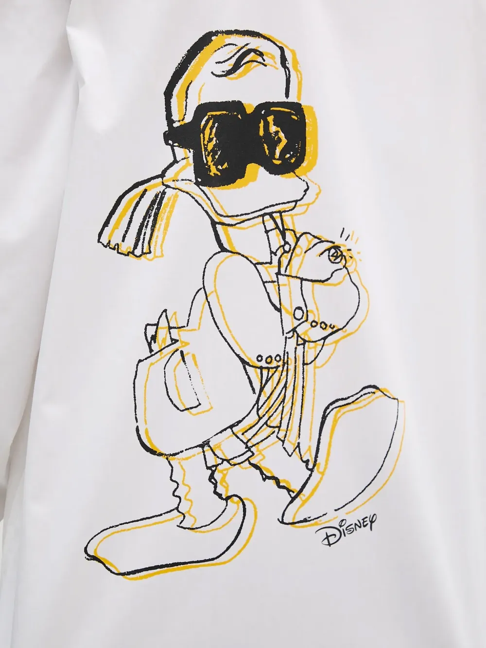 Karl Lagerfeld x Disney overhemd met Donald Duck-print Wit