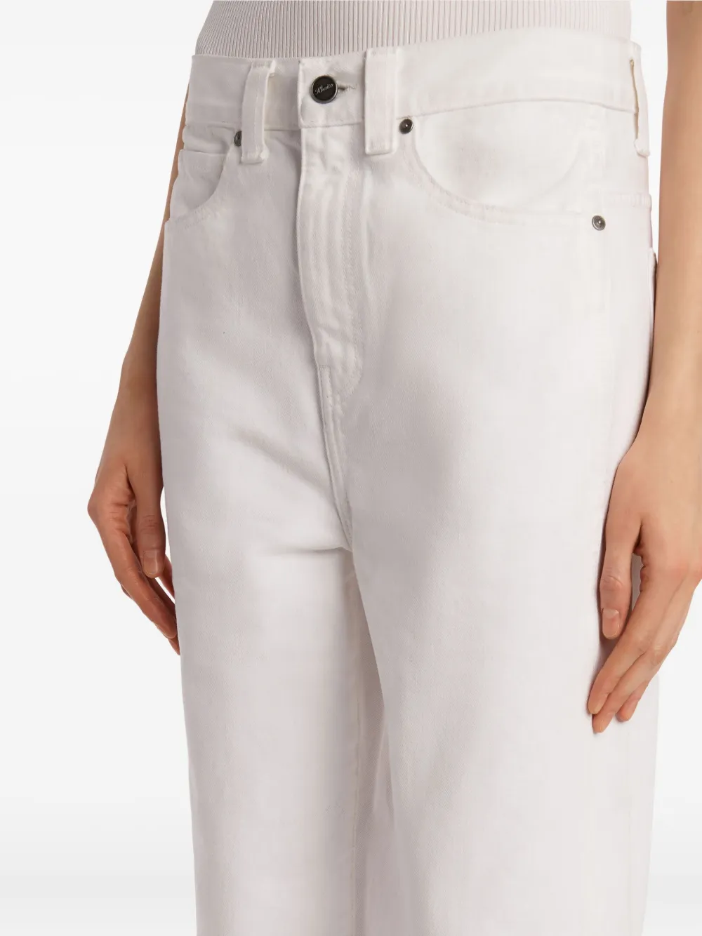 Khaite Button-fly Jeans In White