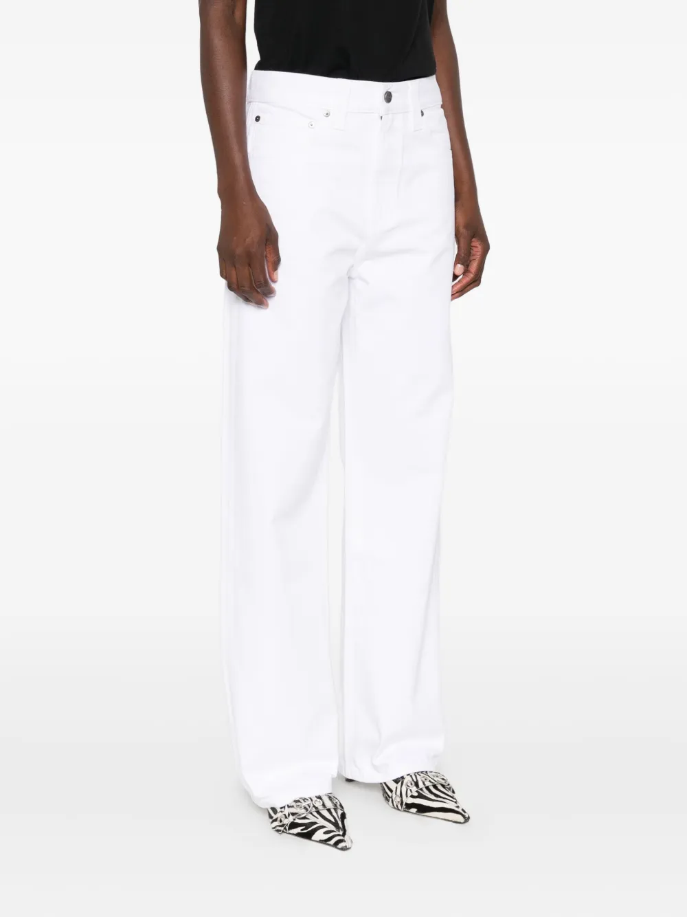 KHAITE Jeans met knopen Wit