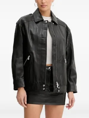 Ea7 Emporio Armani フェイクレザーパーカー | ブラック | FARFETCH JP