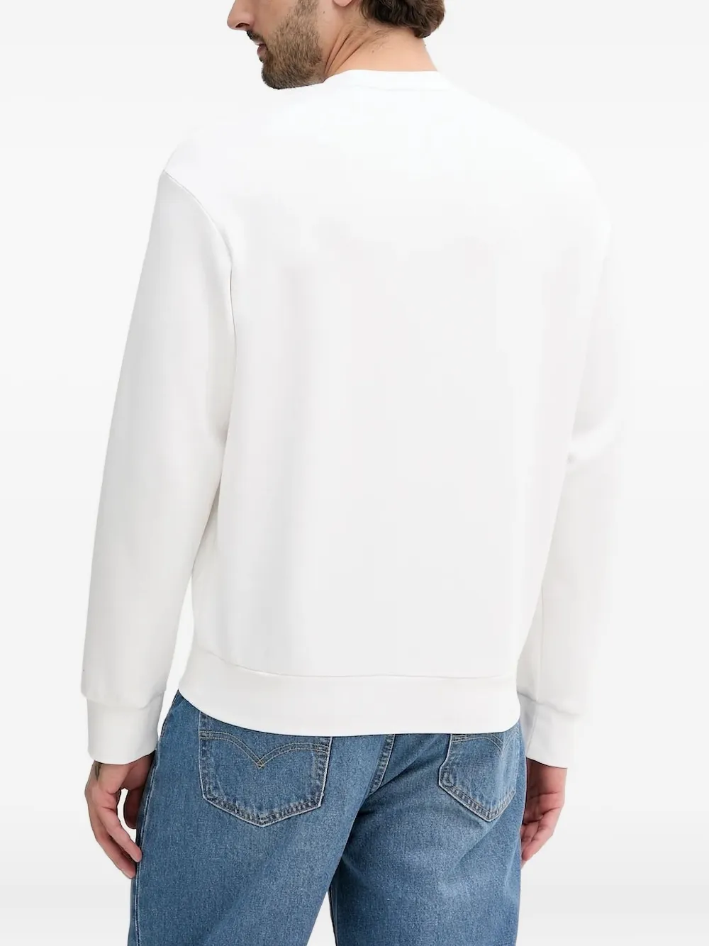 Armani Exchange Sweater met logopatroon - Wit