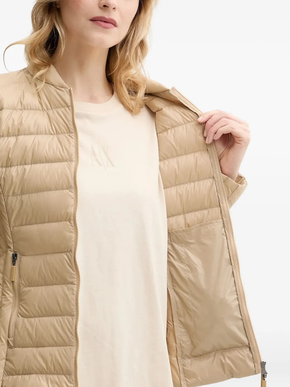 Armani Exchange Jack met capuchon Beige