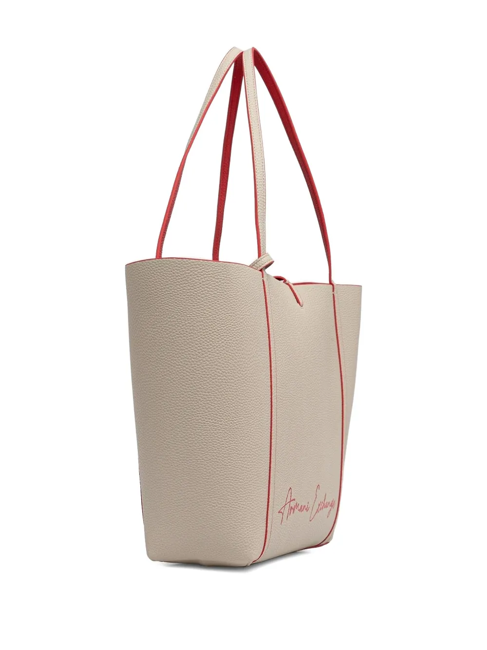 Armani Exchange Shopper met contrasterende afwerking - Beige