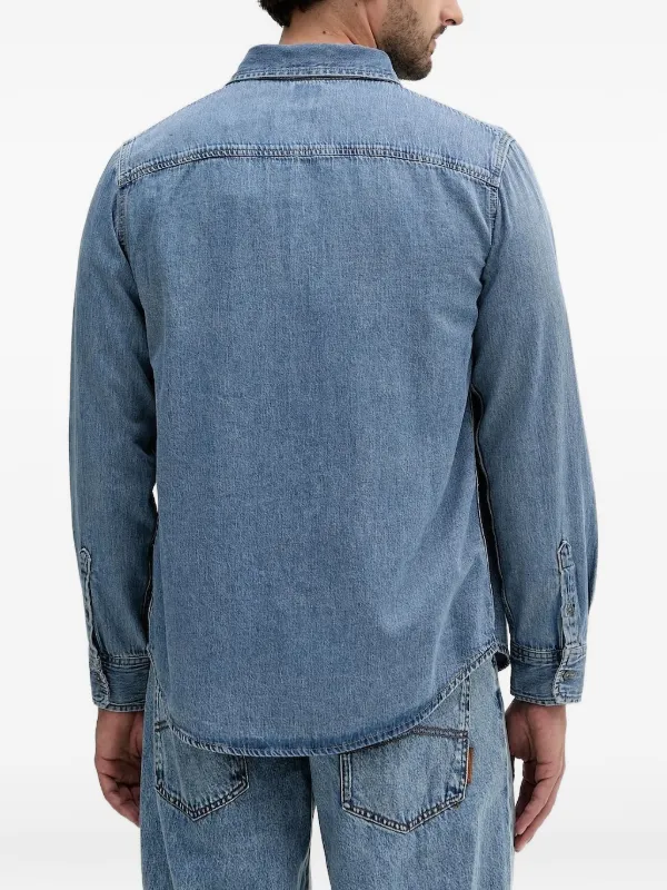 エンポリオアルマーニ デニムシャツ ヴィンテージ インディゴブルー