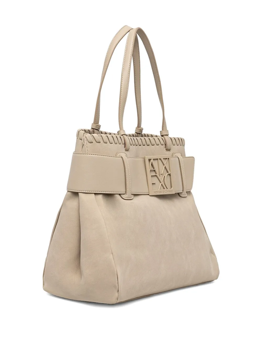 Armani Exchange ASV shopper met logo - Beige