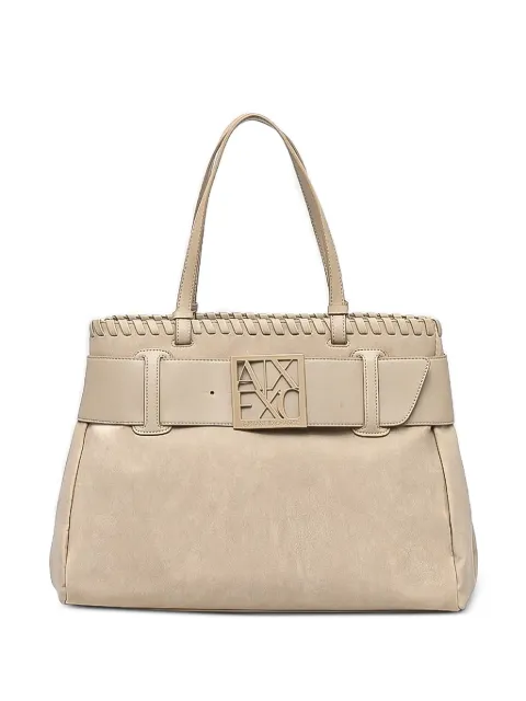 Armani Exchange ASV logo tote bag