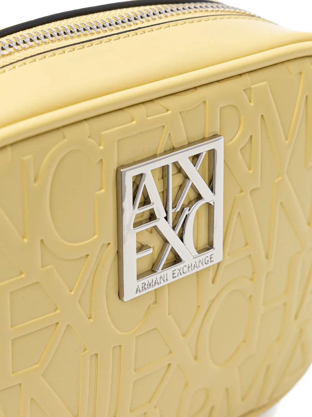 Armani Exchange Crossbodytas met logoplakkaat Geel