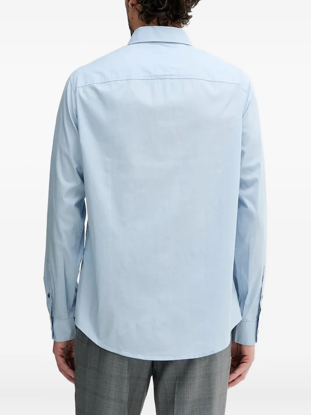 Armani Exchange Overhemd met geborduurd logo - Blauw