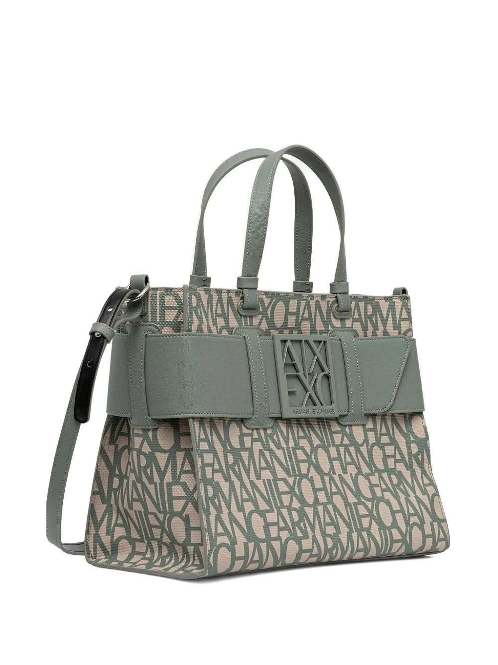 Armani Exchange Shopper met logoriem - Beige