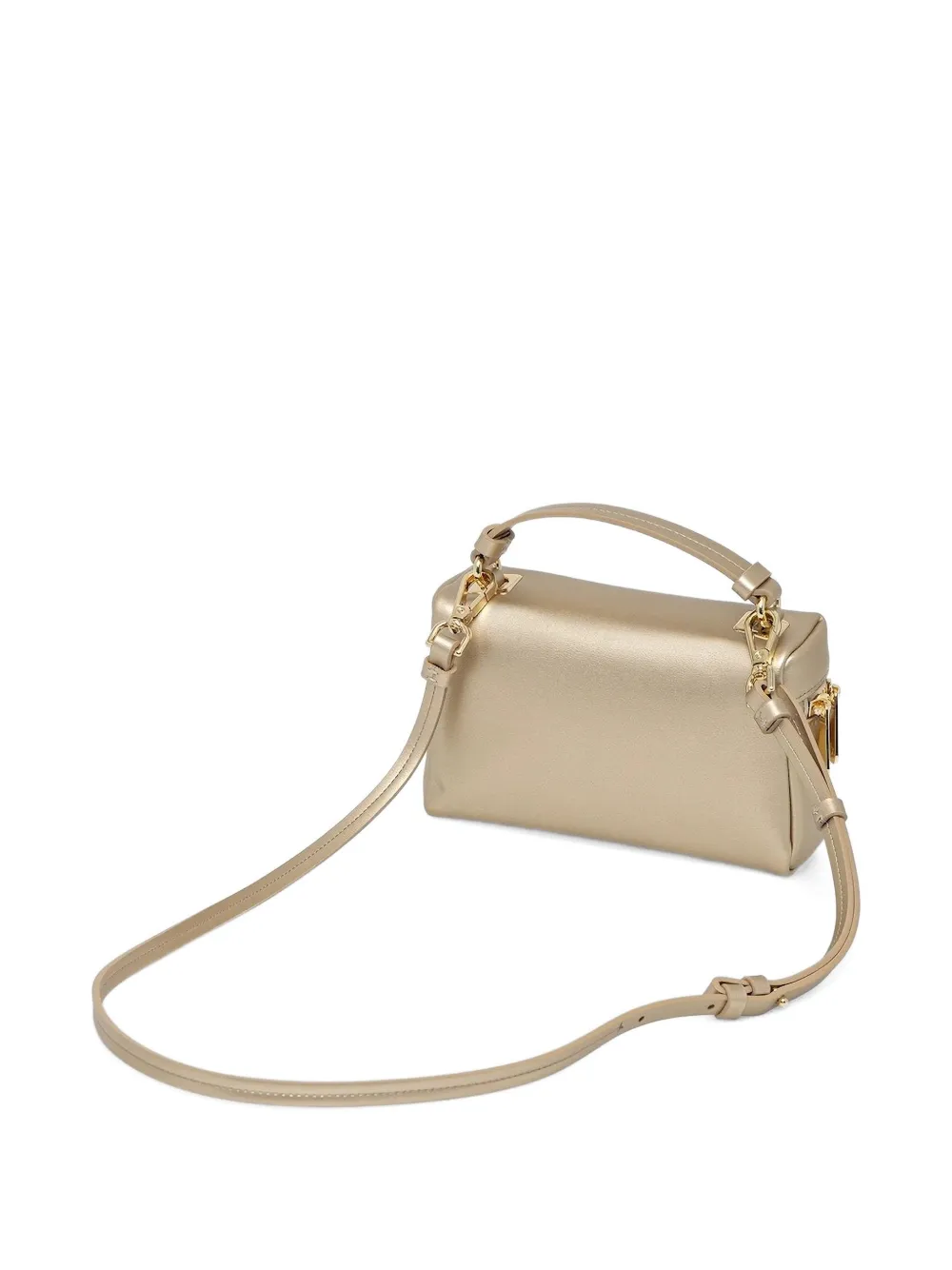 Armani Exchange Metallic Make-up Bag In Yellow