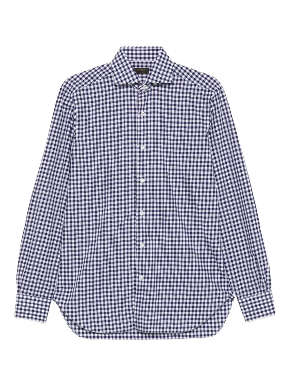 gingham-check shirt