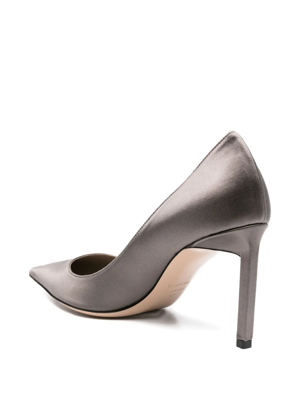 Tom Ford 85mm Pointed-toe Satin Pumps In Gray