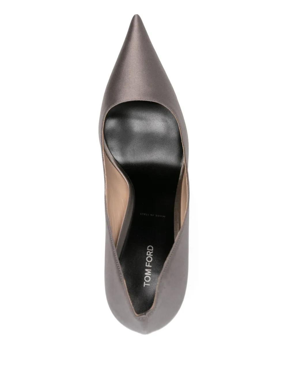 Tom Ford 85mm Pointed-toe Satin Pumps In Gray