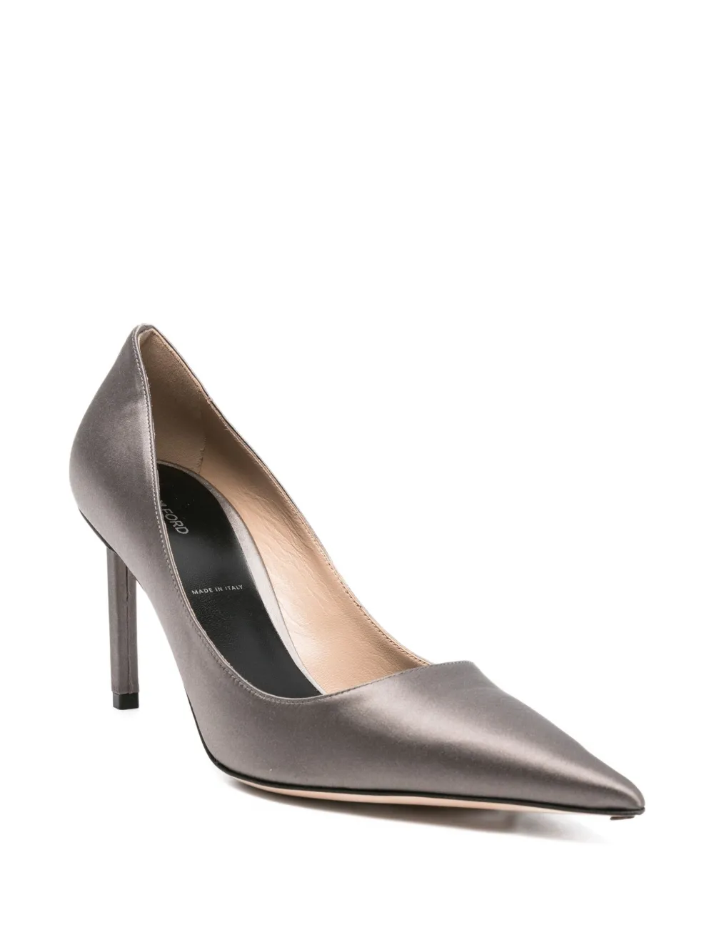 Tom Ford 85mm Pointed-toe Satin Pumps In Gray