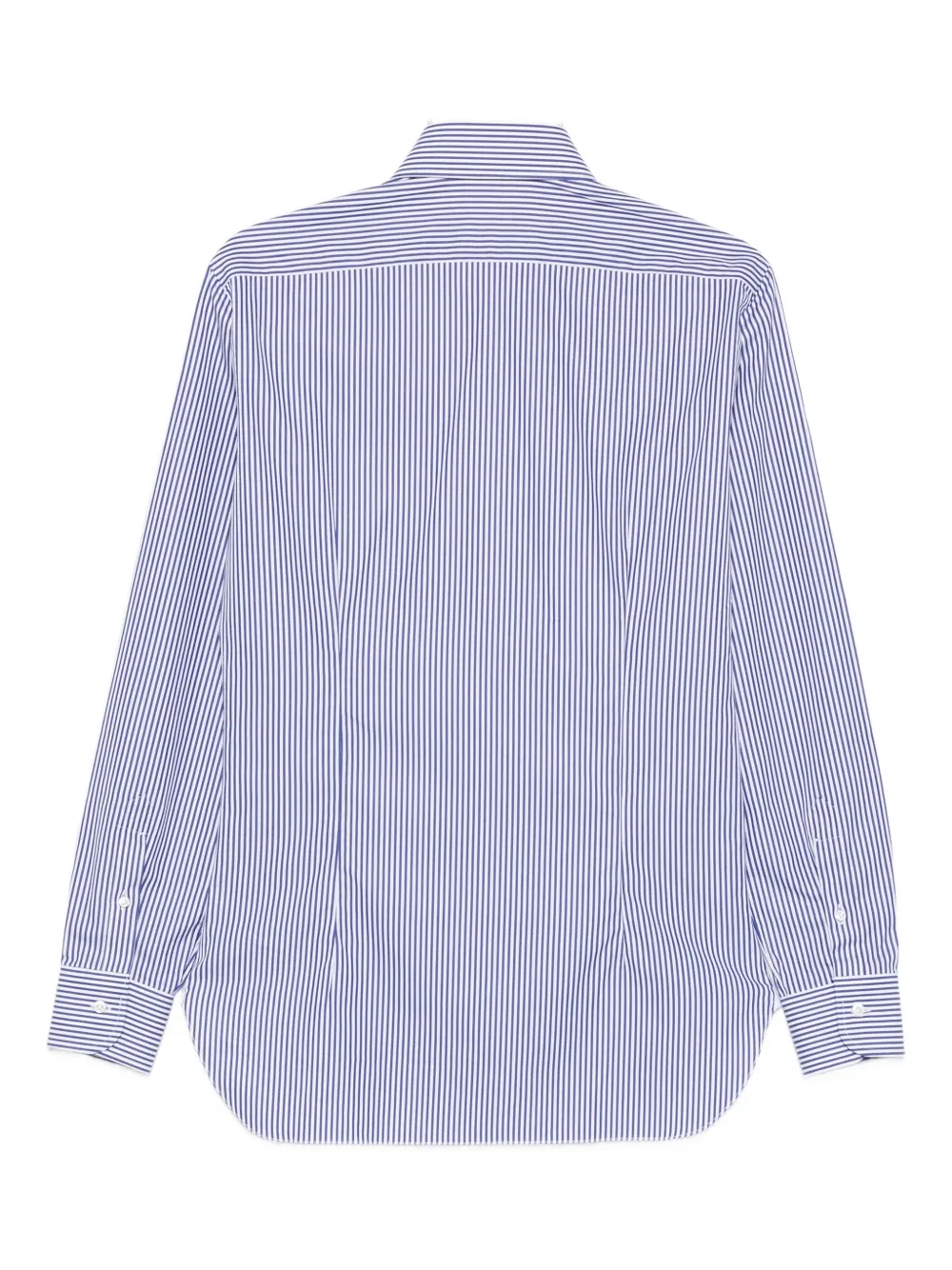 Barba Napoli Striped Cotton Shirt In Blue