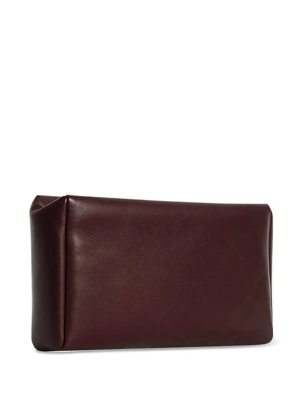 The Row Leather Clutch Bag In Red