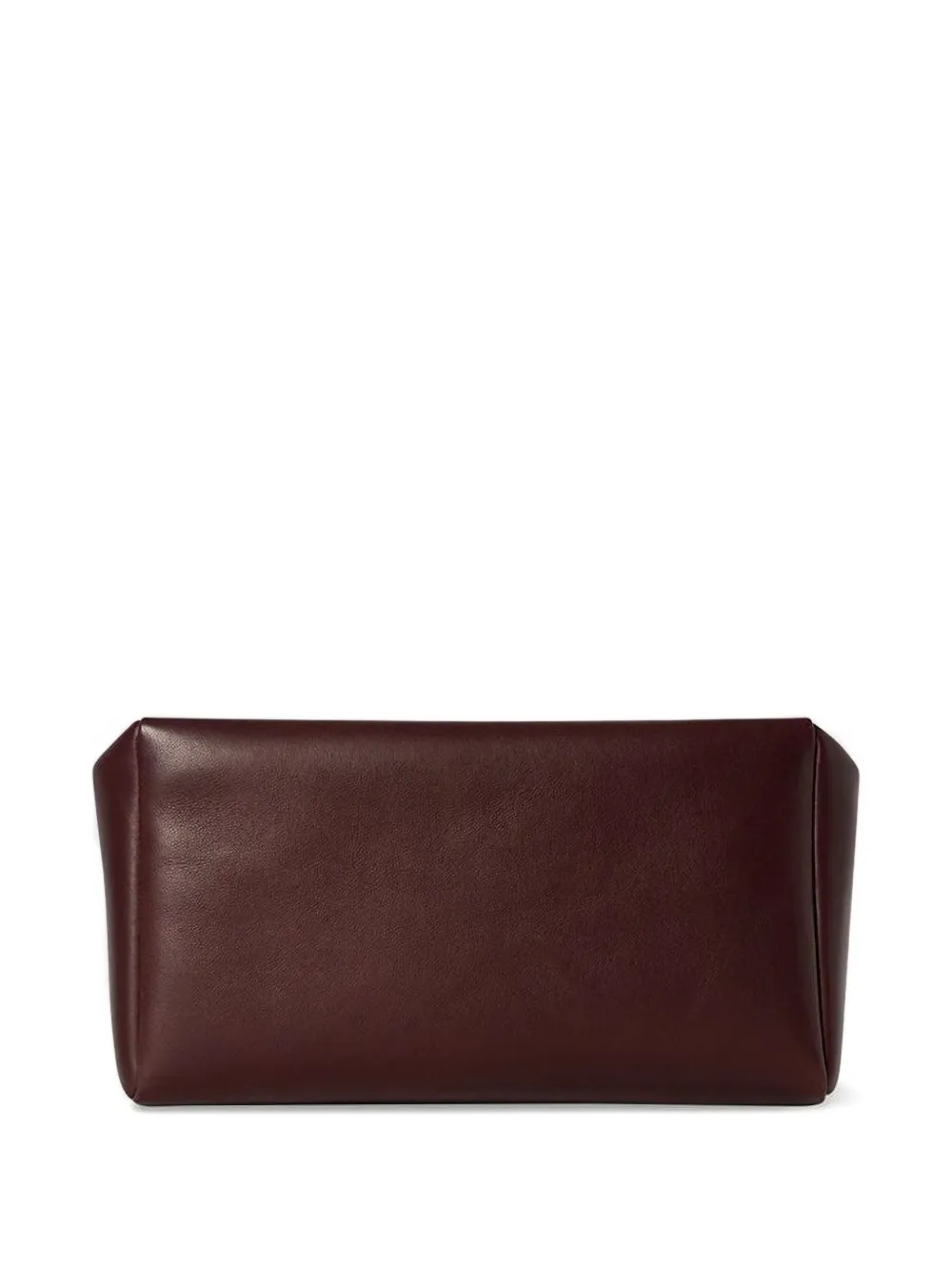 The Row Leather Clutch Bag In Red