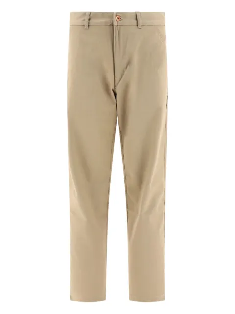 andBlue cotton-blend trousers
