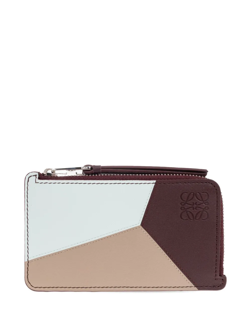 Loewe Leather Puzzle Coin Card Holder In Neutral