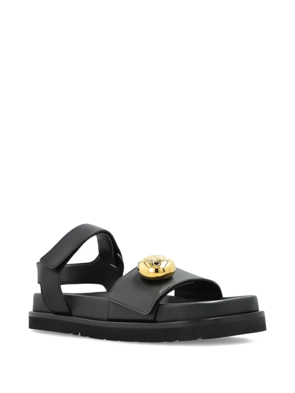 LOEWE Pebble leather sandals Black