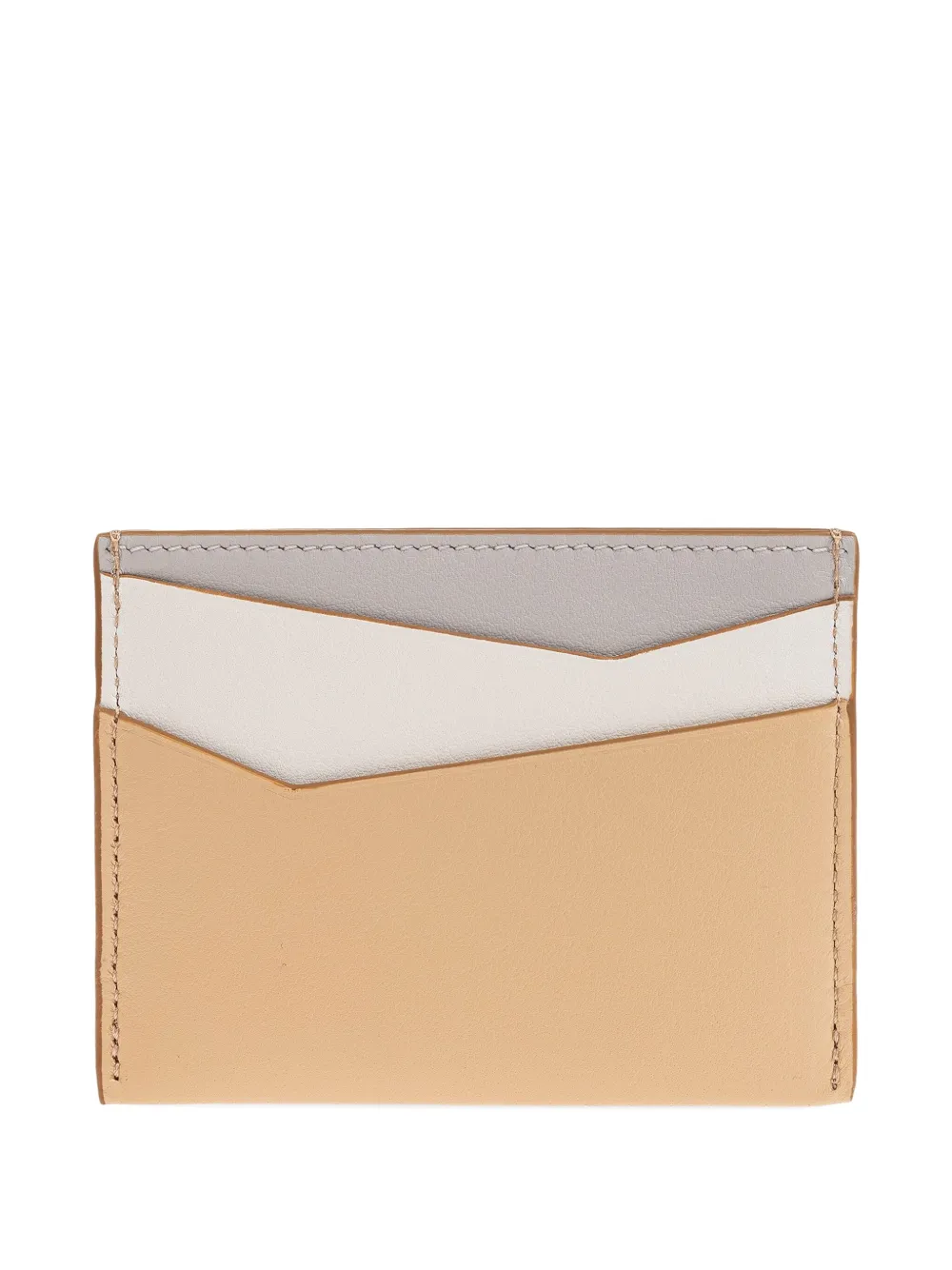 LOEWE Puzzle leren portemonnee met vlakken - Beige
