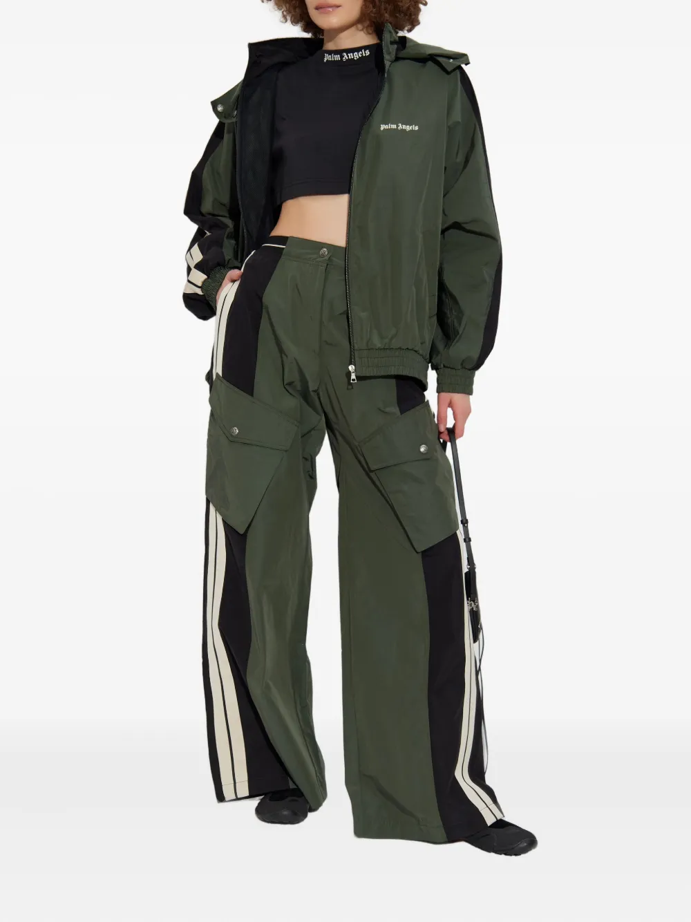 Palm Angels hooded jacket Groen