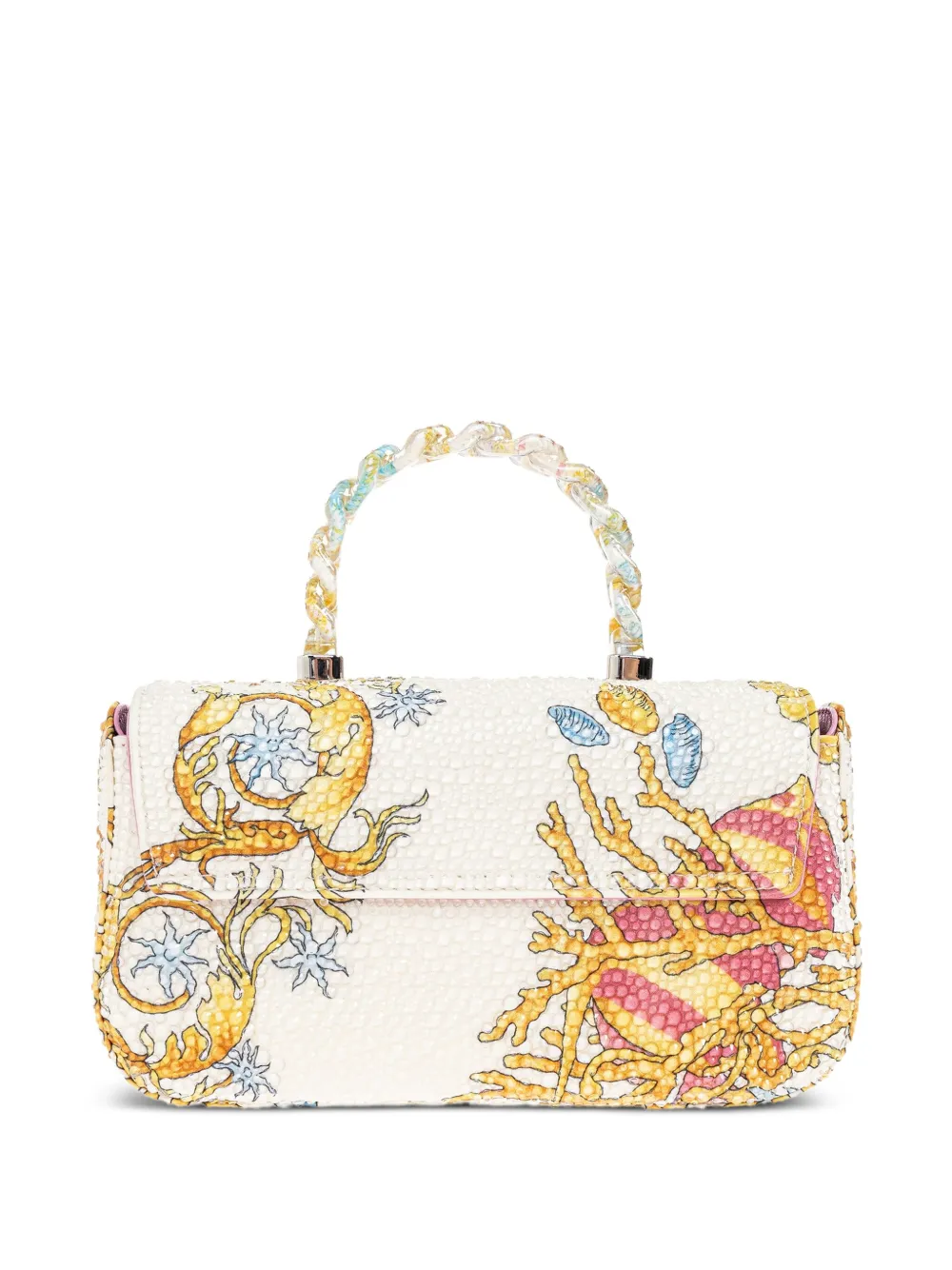 Versace La Medusa verfraaide Sea-Life crossbodytas Wit