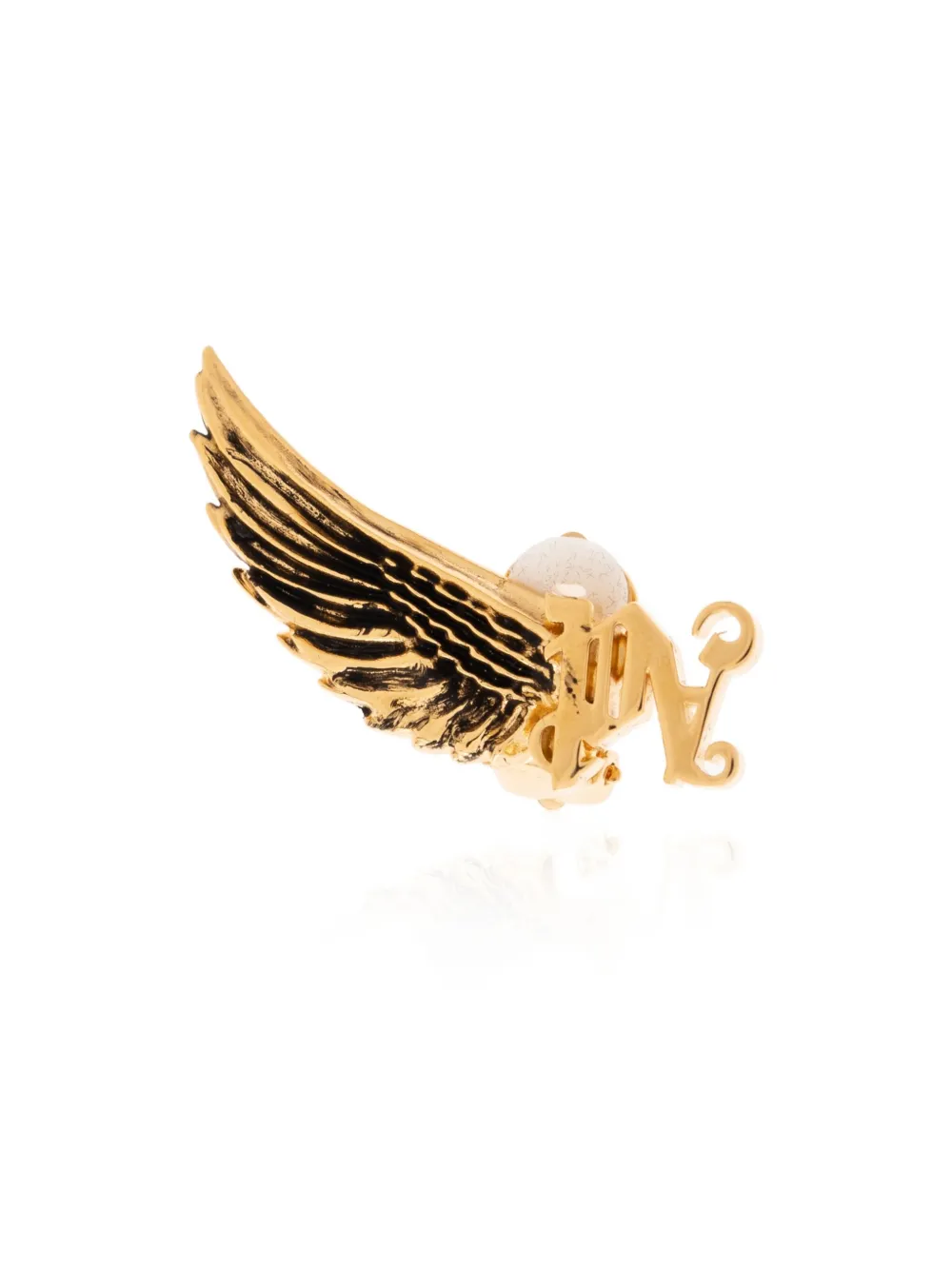 Palm Angels Wing-shaped Earring In Gold