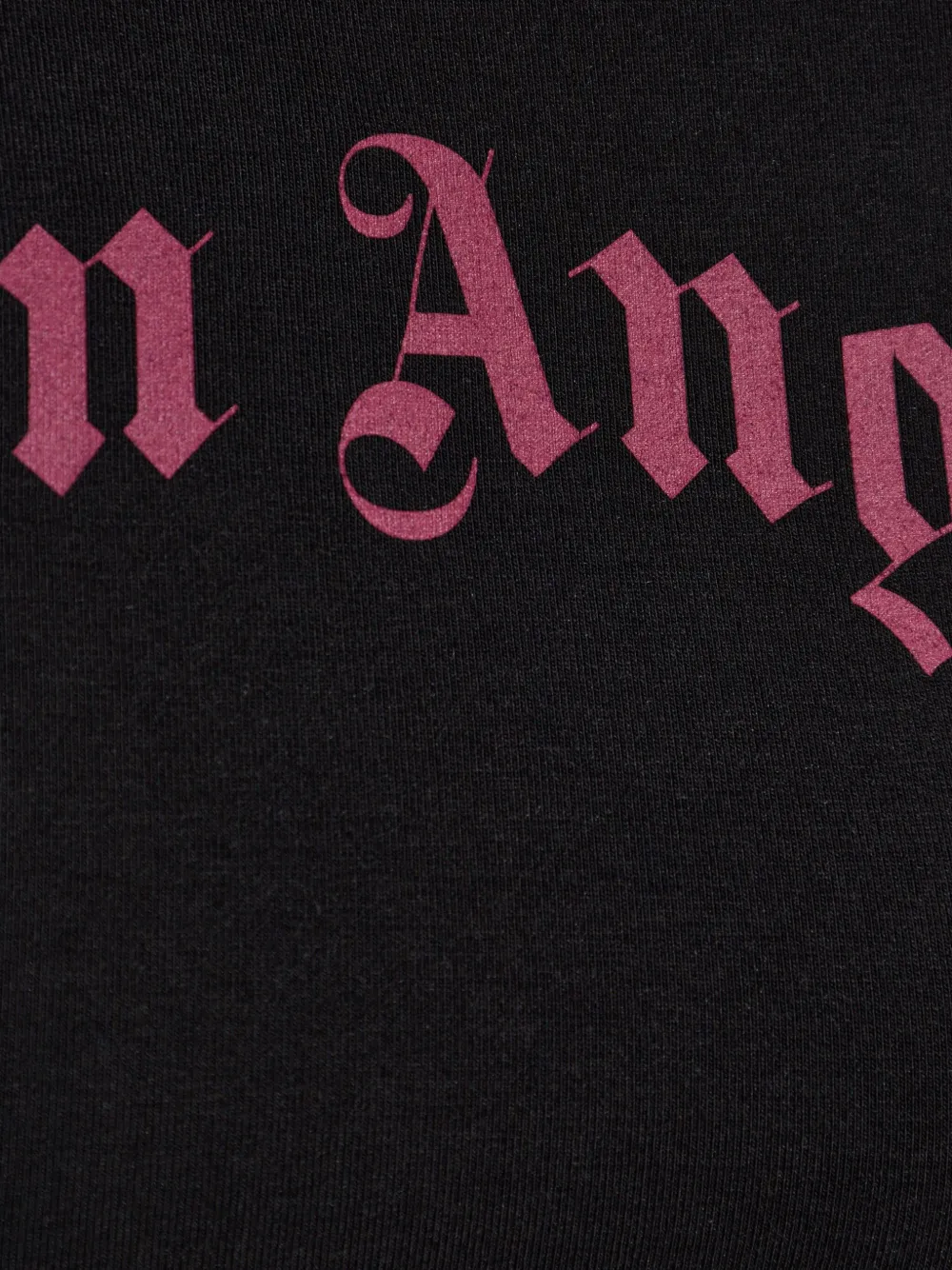 Palm Angels logo-print cropped T-shirt Zwart