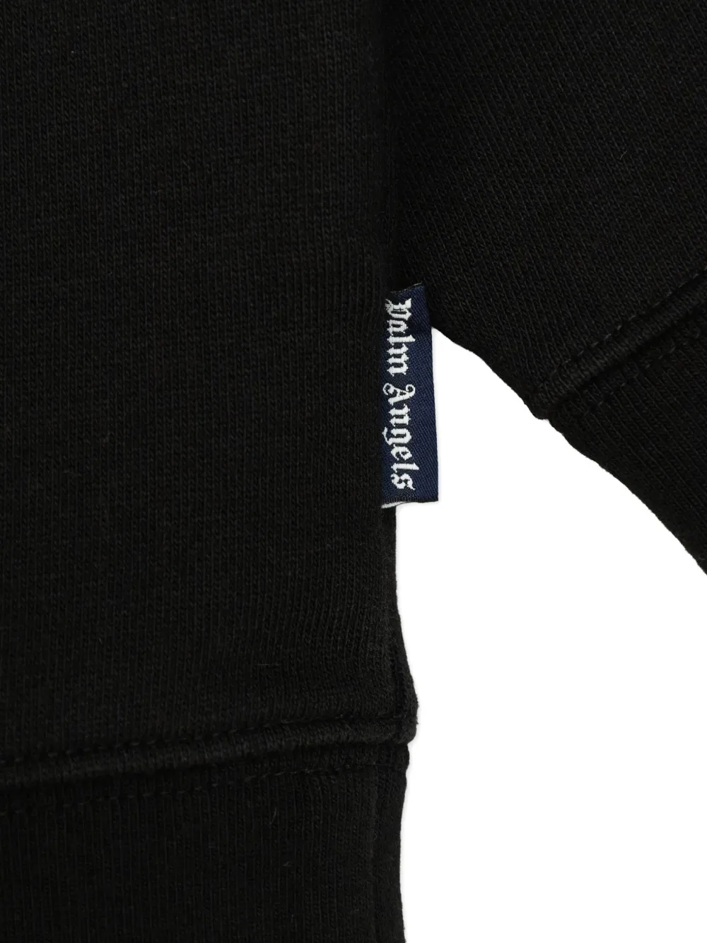 Palm Angels Kids logo-print hoodie Zwart