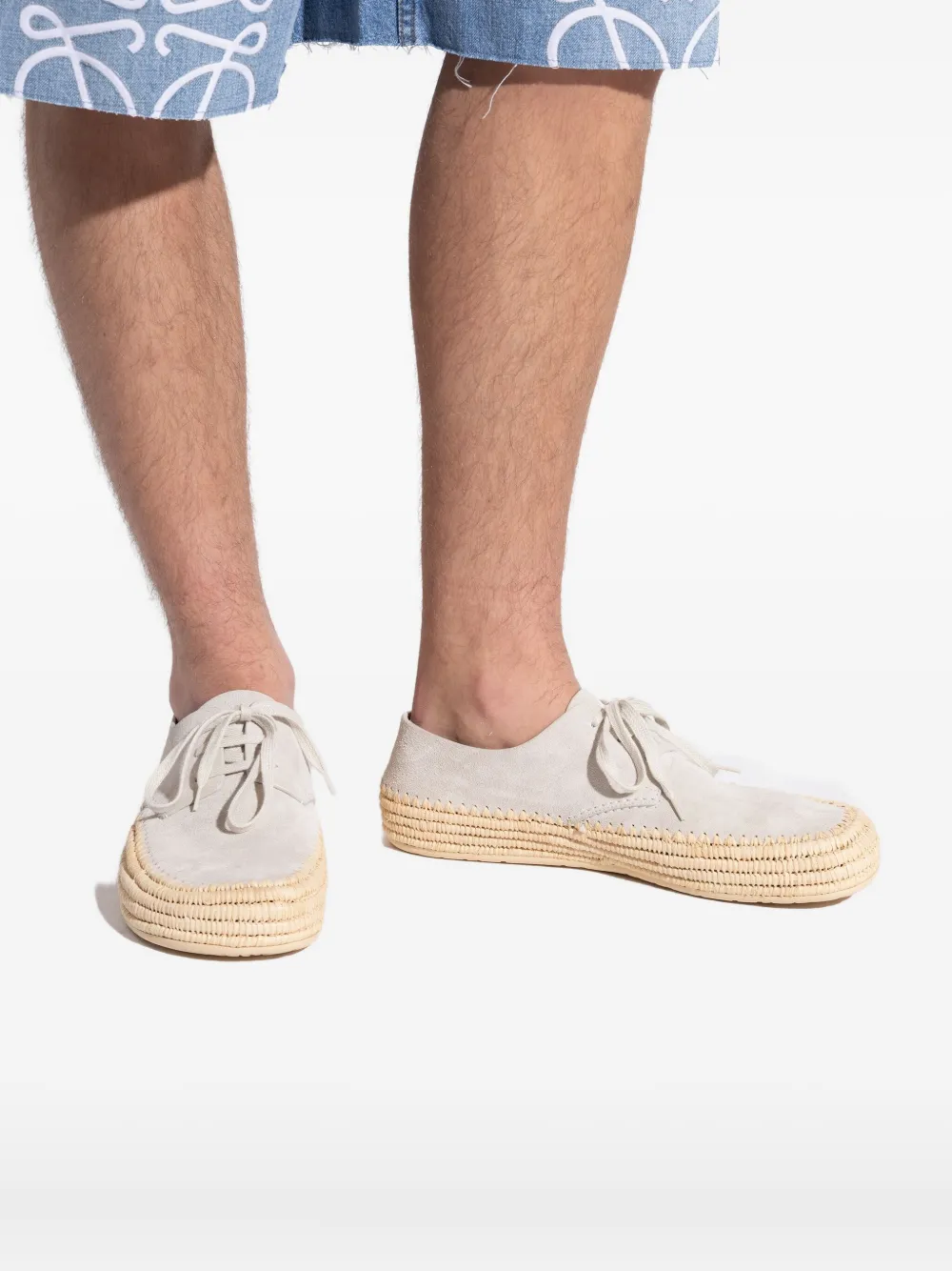 LOEWE Rio lace-up espadrilles Grey