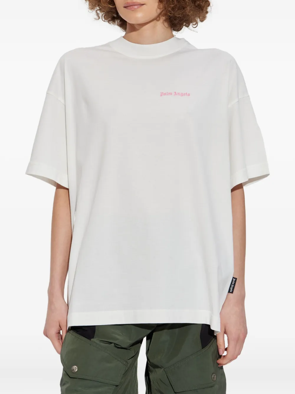 Palm Angels T-shirt met geborduurd logo Wit
