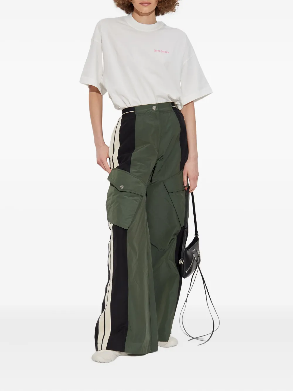 Palm Angels T-shirt met geborduurd logo Wit