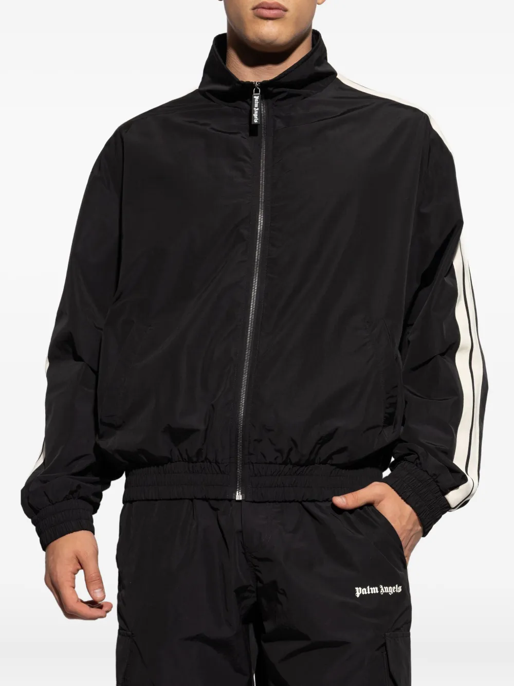 Palm Angels stripe-detail sweatshirt Zwart