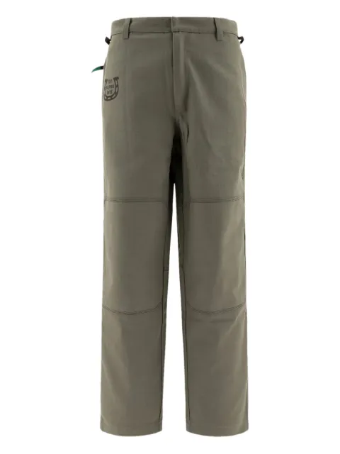 Rayon Vert logo-print cotton trousers