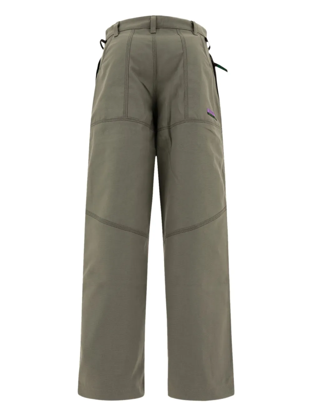 Rayon Vert logo-print cotton trousers - Groen