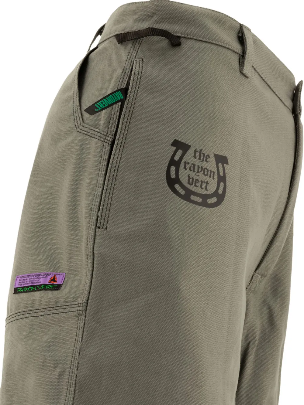 Rayon Vert Rocky Trousers Grey In Green