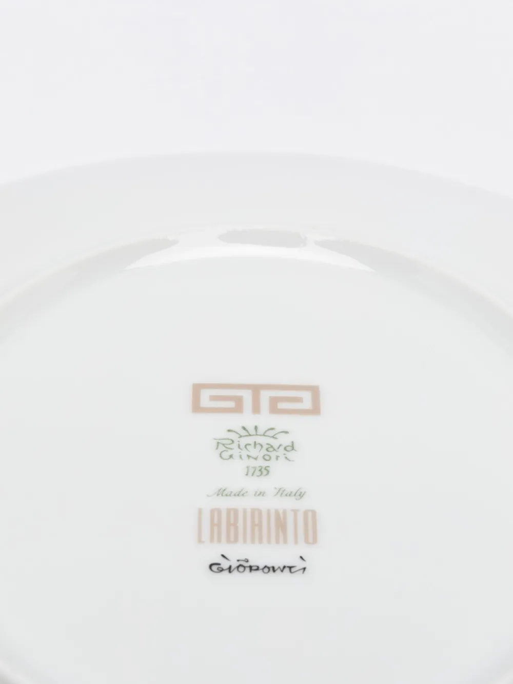 Ginori 1735 Labirinto Round Plate In Neutral