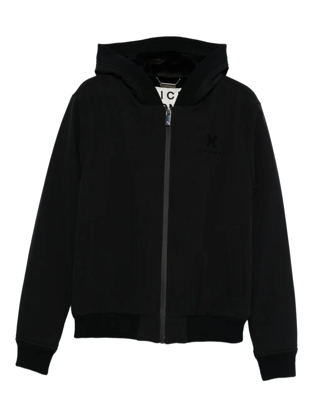 John Richmond hooded zip-front jacket Zwart