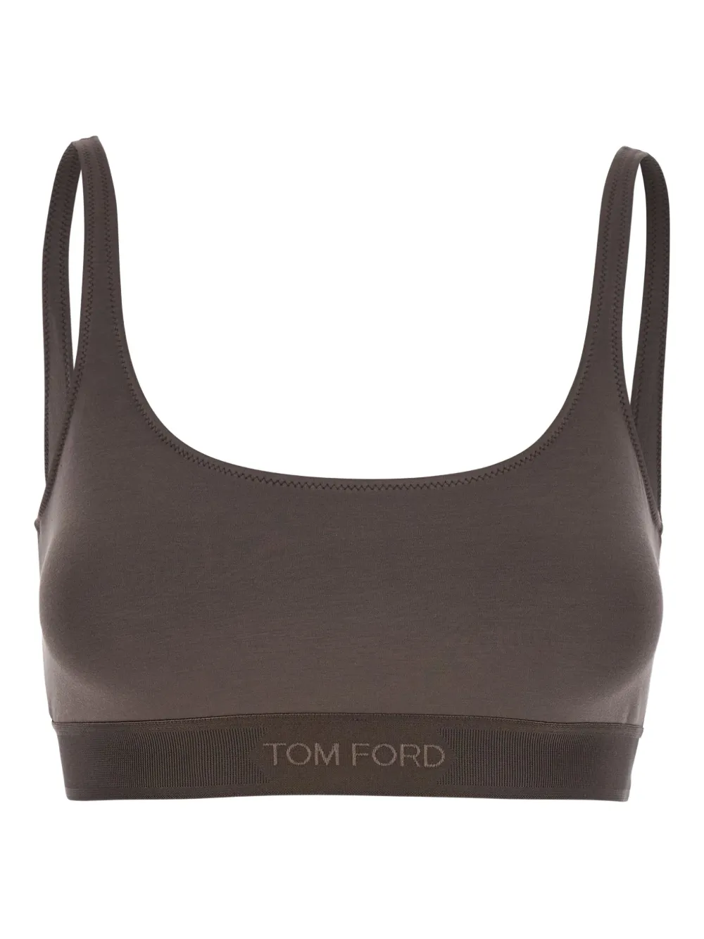 TOM FORD logo-jacquard bralette Bruin