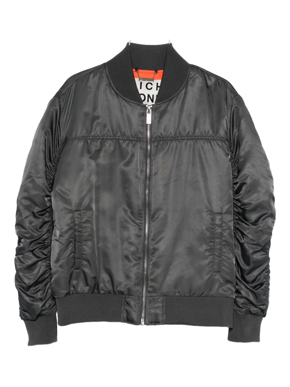 John Richmond Zip-up Bomber Jacket In Black