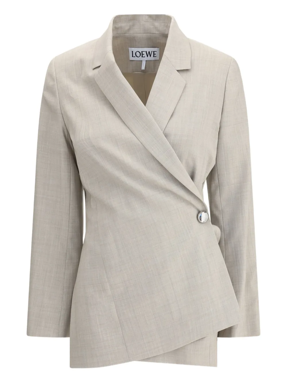 asymmetrical single-button jacket