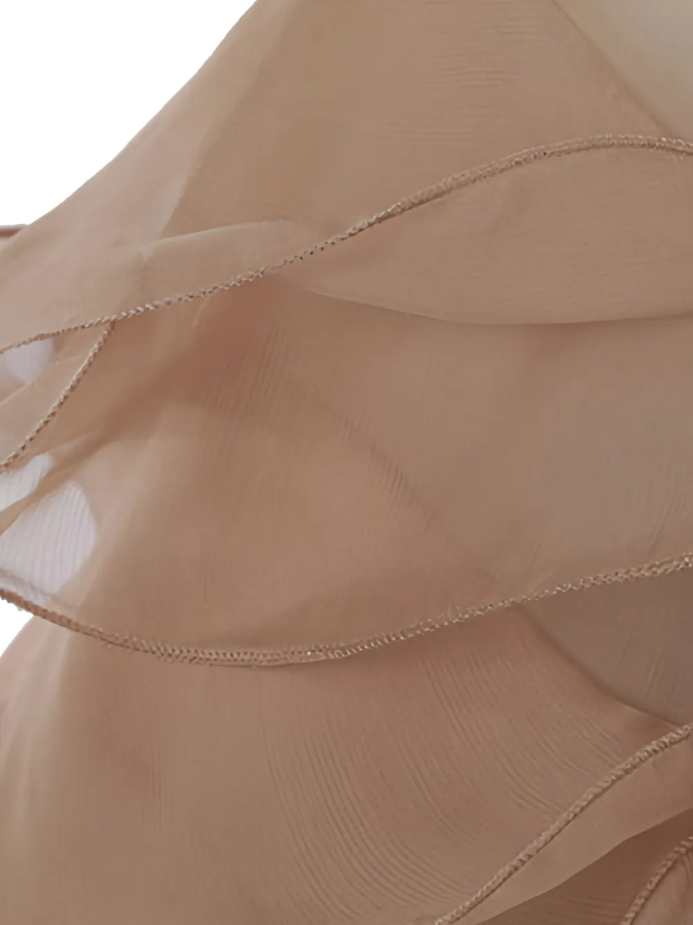 Valentino Ruffled-sleeve Jacket In Nude