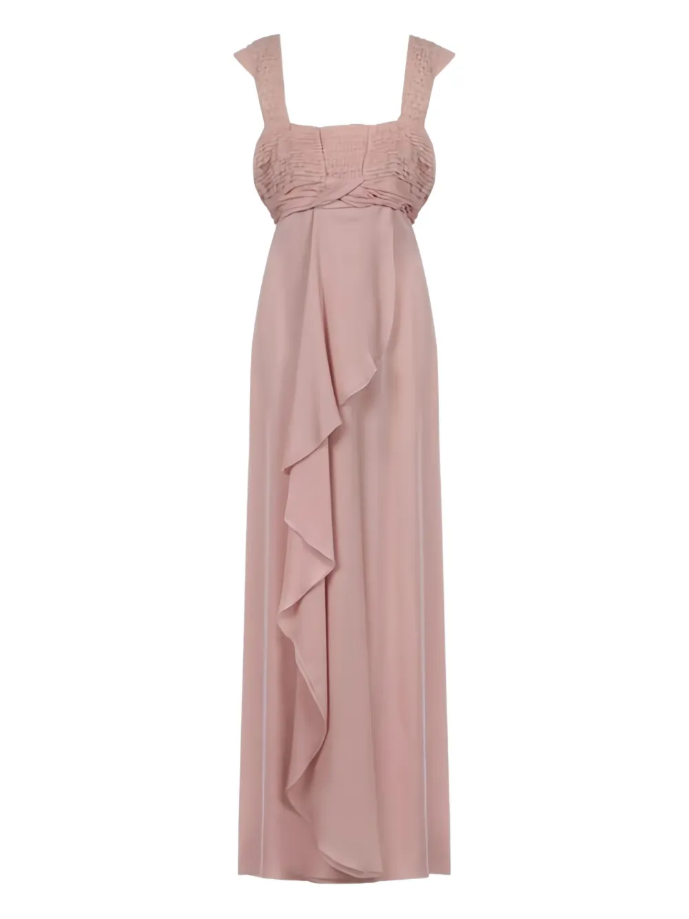 Valentino Garavani embroidered frill maxi dress - ピンク Valentino Garavani embroidered frill maxi dress - ピンク
