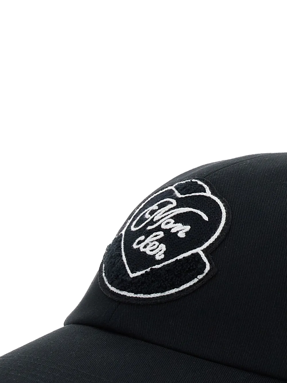 Moncler heart-patch baseball cap Zwart