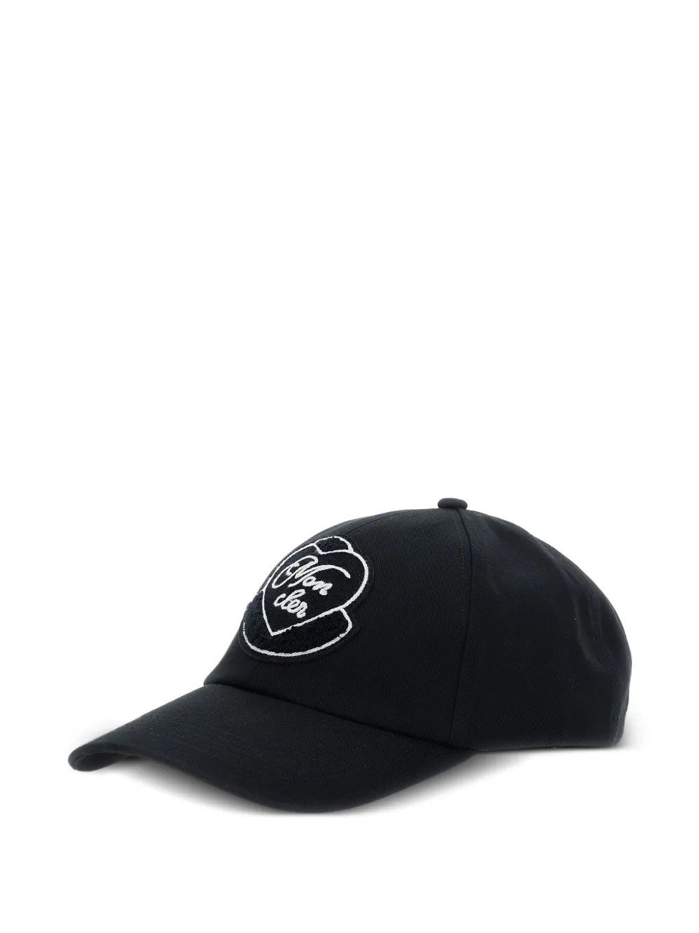 Moncler heart-patch baseball cap Zwart