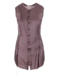 PHAEDO STUDIOS button-front raw-edge top - Purple