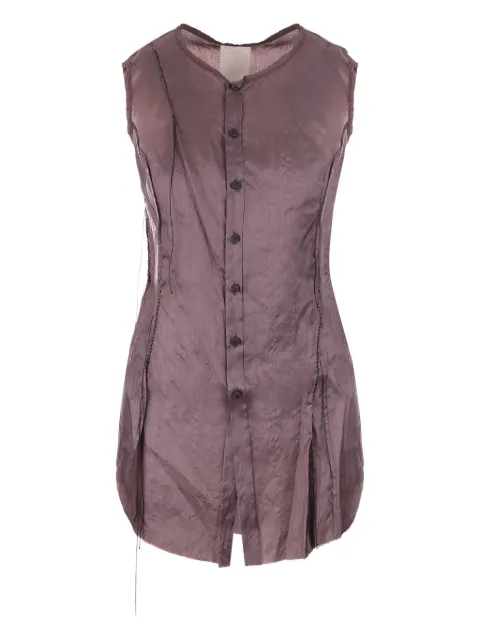 PHAEDO STUDIOS button-front raw-edge top